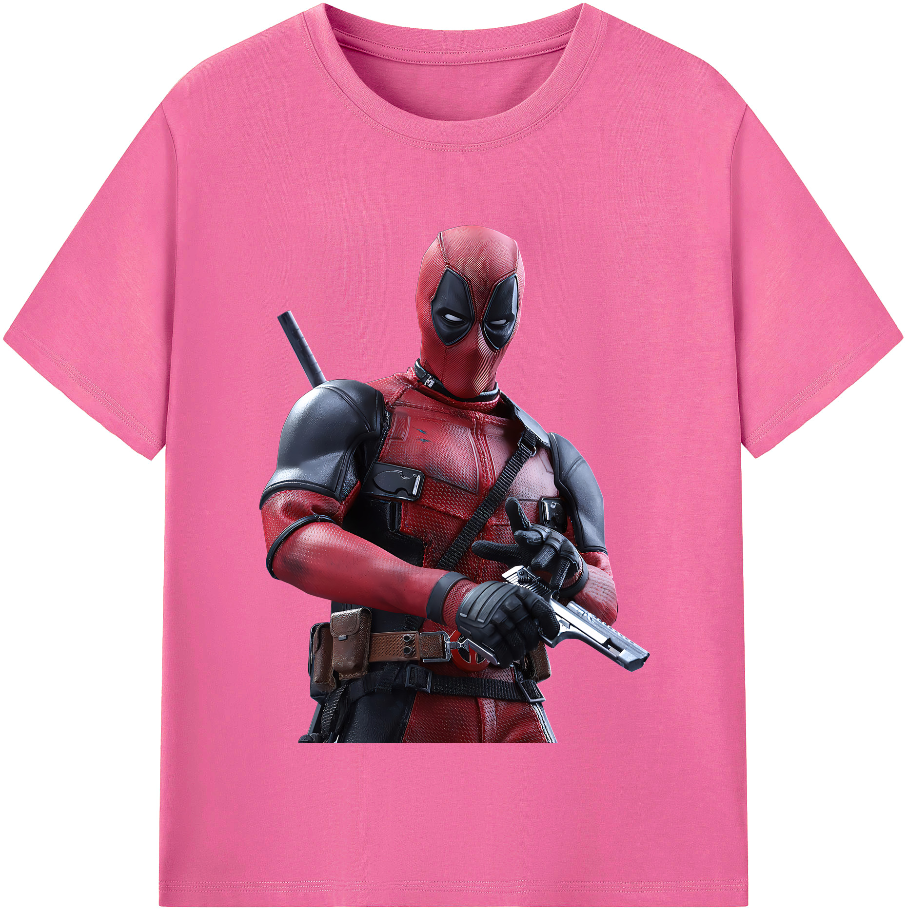 （画像用） Deadpool デッドプール レディースカジュアルプリントTシャツ（綿100％）